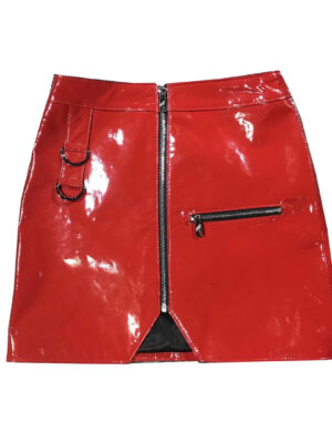 SNSD Yoona Red Leather Skirt in ‘Lil Touch’