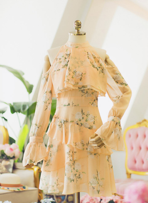 Yellow Floral Bare Shoulders Dress | Kim Mi So - What’s Wrong With Secretary Kim