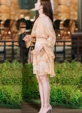 Yellow Floral Bare Shoulders Dress | Kim Mi So - What’s Wrong With Secretary Kim