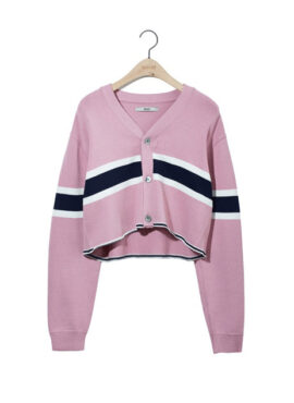 Pink Cropped Cardigan | Choi Mika - About Time