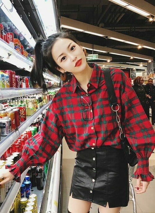 Red Plaid Shirt | Jung Hee Joo - Memories of the Alhambra