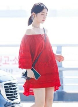 Red Dress With Lace | Irene - Red Velvet