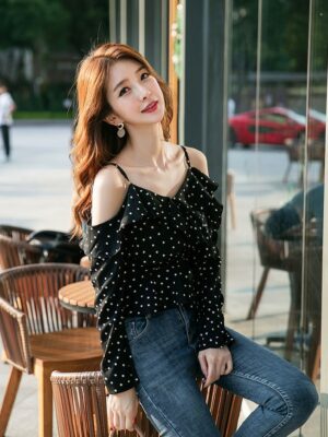 Lisa Blue Dotted Blouse (10)