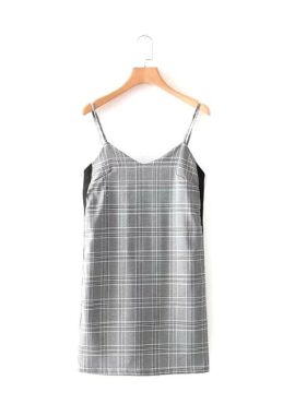 Grey Checkered Dress | Jisoo - BlackPink