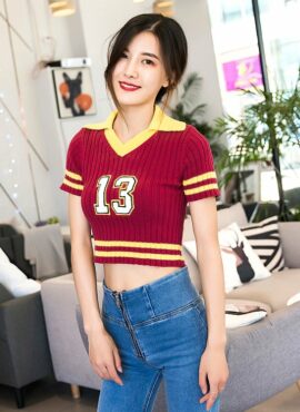Red Cropped Collared T-Shirt  | Seulgi & Irene - Red Velvet
