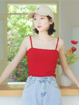 Hyuna Red Camisole (6)