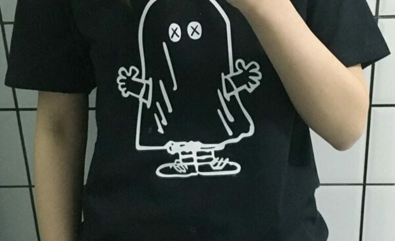 Black Cute Ghost Cartoon T-Shirt | J-Hope – BTS