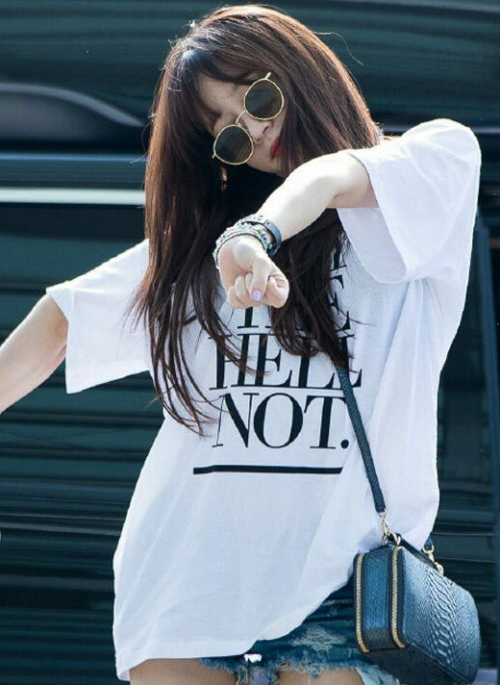 White Why The Hell Not T-Shirt | Hani - EXID