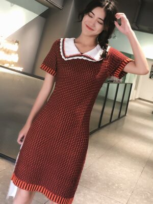 Irene Doll Collar Red Dress (3)