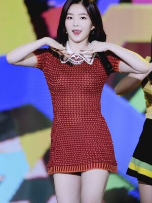 Red Doll Collar Dress | Irene – Red Velvet