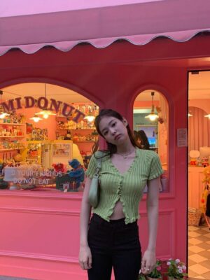 Buttons Lace Knit Cardigan Shirt  | Jennie – BlackPink