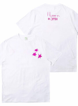 White Jimin Own Design Graffiti T-Shirt | Jimin - BTS