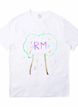 White RM Own Design Graffiti T-Shirt | RM - BTS
