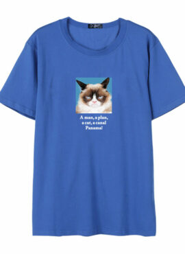 Blue Grumpy Cat T-Shirt | Johnny - NCT