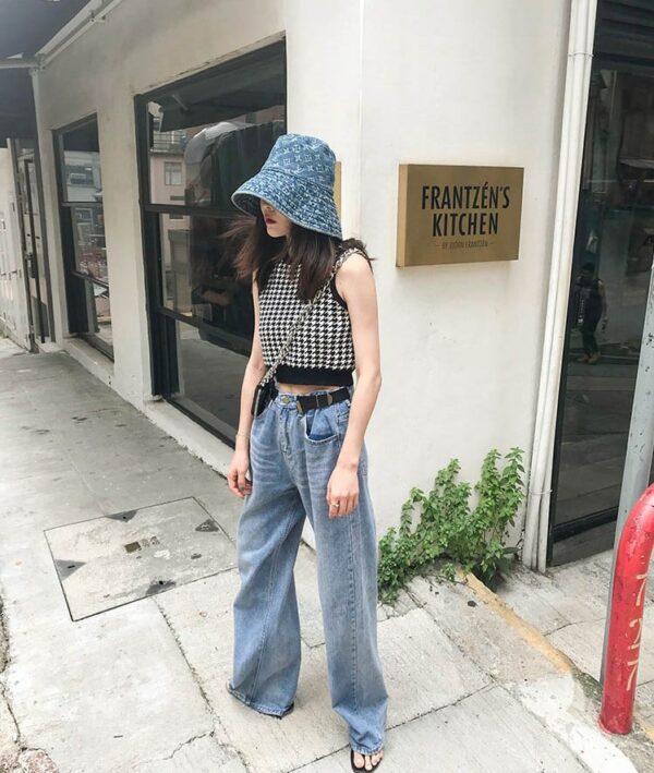 Houndstooth Sleeveless Plaid Top | Minnie - (G)I-DLE | K-Fashion at ...