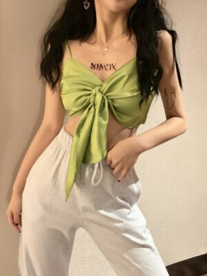 Hyuna Green Sling Sexy Camisole (17)