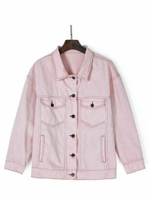 Jungkook Pink Denim Jacket (4)