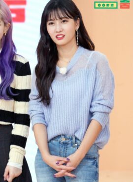 Blue Oversized Partly See-through Sweater | Momo - Twice
