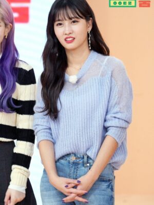 Blue Oversized Partly See-through Sweater | Momo – Twice