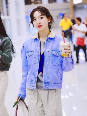 Blue Warm Denim Jacket | Nayeon – Twice