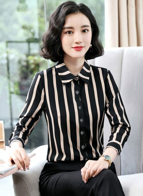 Striped Button-down Polo Shirt | Jungkook – BTS