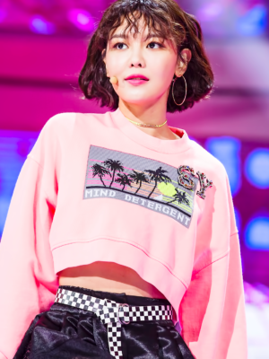 Pink Mind Detergent Cropped Sweatshirt | Sooyoung – Girls Generation