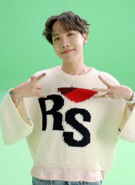White Tight Knit Street Style Cropped Sweater | J-Hope - BTS