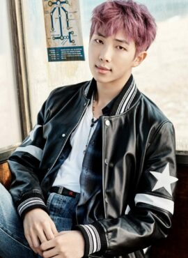 Black Stars And Bands On The Sleeve Jacket | RM - BTS