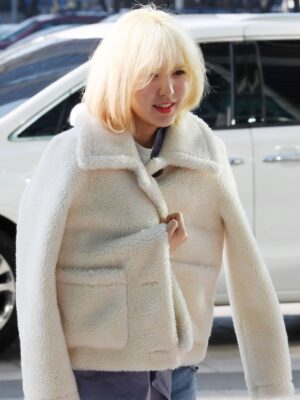 Creamy White Winter Lamb Wool Jacket | Wendy – Red Velvet