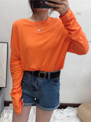 ITZY Ryujin -Comfy Orange Long Sleeve Shirt (19)