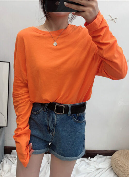 Orange Comfy Long Sleeve T-Shirt | Ryujin - ITZY