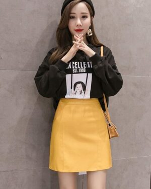 Yellow Leather Mini Skirt | Seulgi - Red Velvet