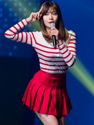 Red Pleated Mini Skirt | Joy – Red Velvet