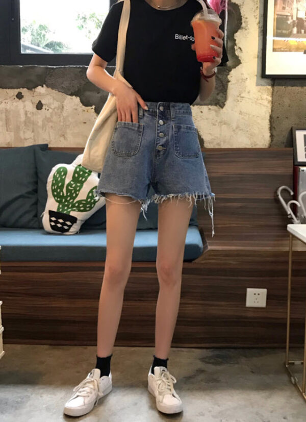 Wide Leg Denim Shorts | Tzuyu - Twice | K-Fashion at Fashionchingu