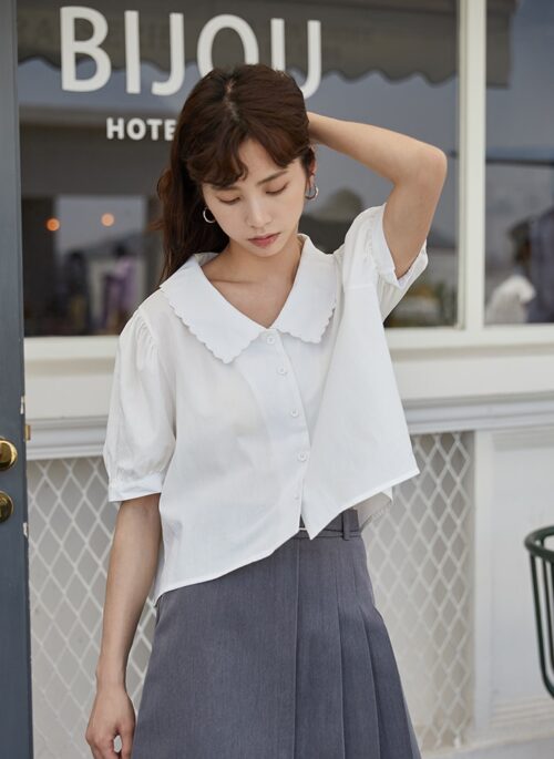 White Short-Sleeved Blouse | Seulgi – Red Velvet