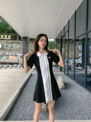 Joy Black And White Tennie Shirt Dress (5)