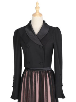 Ko Moon Young Black Cropped Suit Jacket (3)