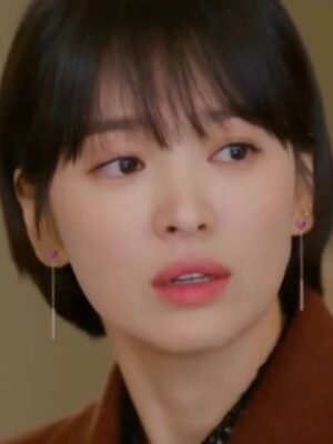 Pink Cute Heart Earrings  | Cha Soo-Hyun – Encounter