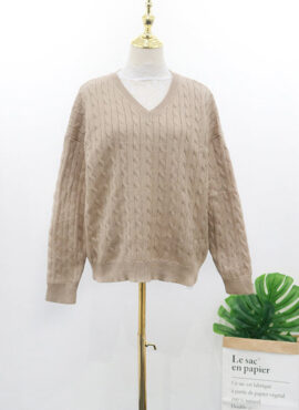 Beige Knotted Designed Sweater | Hyuna