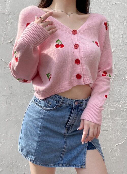 Pink Cherry Cardigan | Yuqi – (G)I-DLE