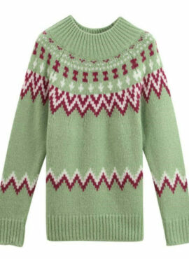 Green Multi-Pattern Sweater | Chuu - Loona
