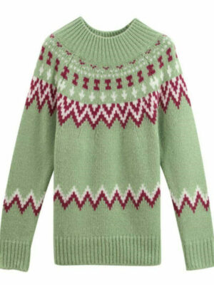Chuu – Loona – Green Multi-Pattern Sweater (2)