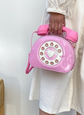 Pink Retro Telephone Sling Bag | Hyuna