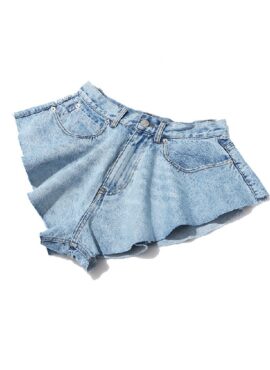 Blue Sexy Ruffled Denim Shorts | Hyuna