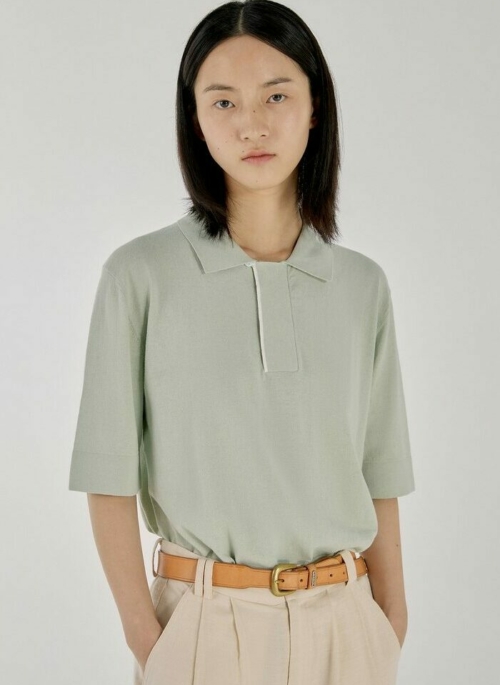 Mint Green Collared Polo Shirt | IM – MONSTA X