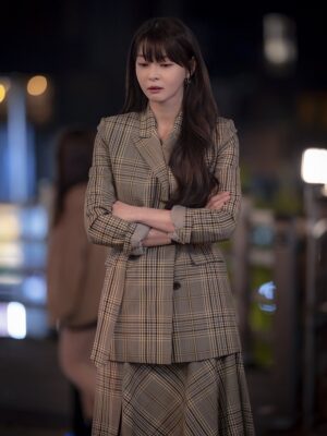 Grey Irregular Plaid Skirt  | Oh Soo Ah – Itaewon Class