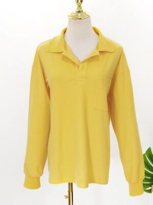 Hyuna – Yellow Front Pocket Sweatshirt (9)