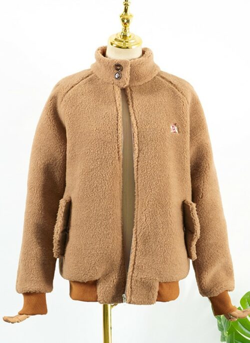 Brown Wool Plush Jacket | IU