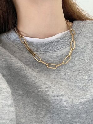 Rose – BlackPink Gold Chain Necklace (8)
