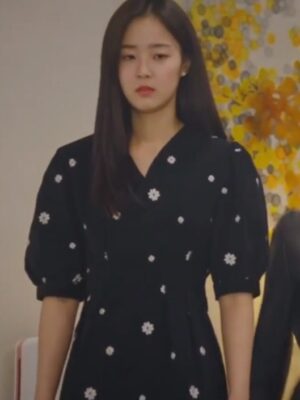 Black Floral Embroidered Mini Dress | Ha Eun Byul – Penthouse